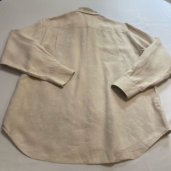 Tommy Bahama Linen Long Sleeve Button Up Shirt Size Medium - Picture 11 of 12
